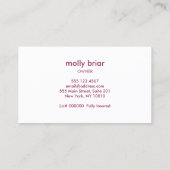 House Cleaner Services Crossed Pink Mops Visitekaartje (Achterkant)