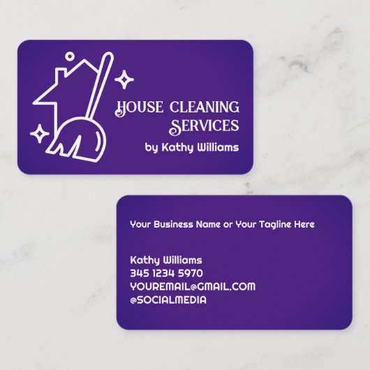 House Cleaner Visitekaartje (Voorkant / Achterkant)