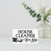 House Cleaner Visitekaartjes - Cool  (Staand voorkant)