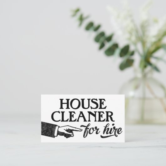 House Cleaner Visitekaartjes - Cool  (Staand voorkant)