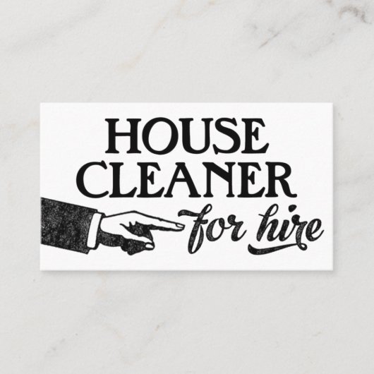 House Cleaner Visitekaartjes - Cool  (Voorkant)