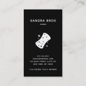 House Cleaner Zwart-wit schoonmaakservice Visitekaartje (Achterkant)