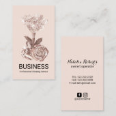 House Cleaning Blush Pink Housekeeping Maid Visitekaartje (Voorkant / Achterkant)