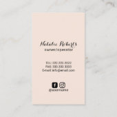 House Cleaning Blush Pink Silver House Keeping Visitekaartje (Achterkant)