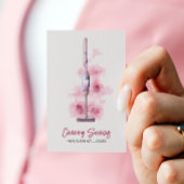 House Cleaning Blush Roze Stofzuiger QR-code Visitekaartje
