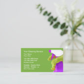 House Cleaning Bold Simple Business Cards Visitekaartje (Staand voorkant)