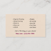 House Cleaning Business Cards Visitekaartje (Achterkant)