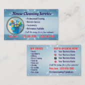 House Cleaning Business Cards Visitekaartje (Voorkant / Achterkant)