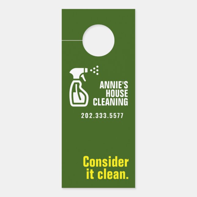 House Cleaning door Hanger (Voorkant)