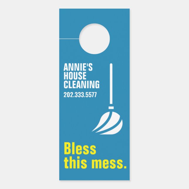 House Cleaning door Hanger (Voorkant)