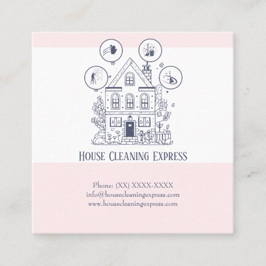 House Cleaning Express Afsprakenkaartje (Voorkant)