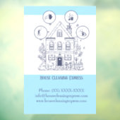 House Cleaning Express Raamsticker (Vel 3)