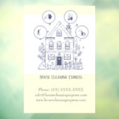 House Cleaning Express Raamsticker (Vel 3)