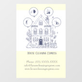 House Cleaning Express Raamsticker (Vel)