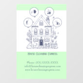 House Cleaning Express Raamsticker (Vel)
