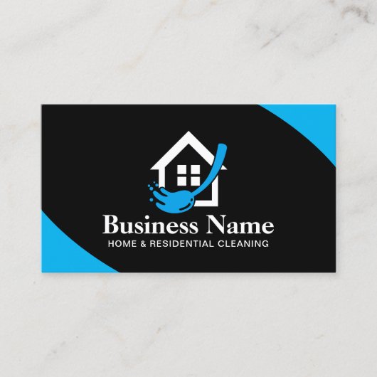 House Cleaning Housekeeping Maid Custom Logo Visitekaartje (Voorkant)