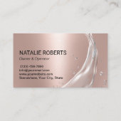 House Cleaning Housekeeping Modern Roos Gold Visitekaartje (Achterkant)