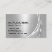 House Cleaning Housekeeping Modern Silver Gold Visitekaartje (Achterkant)