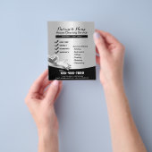 House Cleaning Housekeeping Service Modern Silver Flyer (Hand)