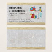 House Cleaning Icons | Achtergrond geschikt hout Visitekaartje (Voorkant /achterkant)