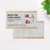 House Cleaning Icons | Achtergrond geschikt hout Visitekaartje (Bureau)
