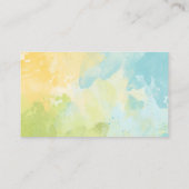 House Cleaning Icons | Achtergrond Waterverf Visitekaartje (Achterkant)