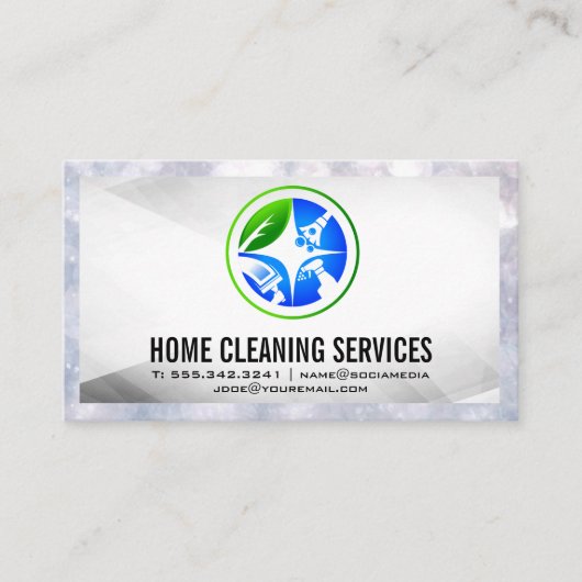 House Cleaning Icons | Postdiensten Visitekaartje (Voorkant)
