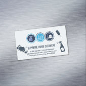 House Cleaning Icons | Schoonmaakmiddelen Magnetisch Visitekaartje (Voorbeeld)
