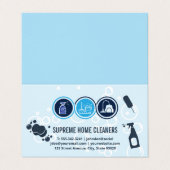 House Cleaning Icons | Schoonmaakmiddelen Visitekaartje (Buitenkant ongevouwen)