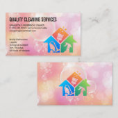 House Cleaning Icons | Zeepbellen Visitekaartje (Voorkant / Achterkant)
