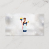 House Cleaning Lady | Glinsterende achtergrond Visitekaartje (Achterkant)