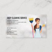 House Cleaning Lady | Glinsterende achtergrond Visitekaartje (Voorkant)