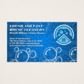 House Cleaning Logo | Bubbles Visitekaartje (Voorkant)