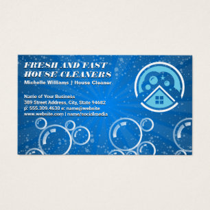 House Cleaning Logo   Bubbles Visitekaartje