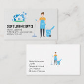 House Cleaning Logo | Cleaner Lady Visitekaartje (Voorkant / Achterkant)