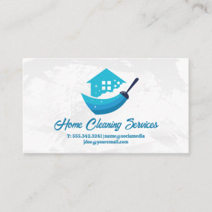 House Cleaning Logo kamer Visitekaartje
