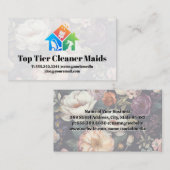 House Cleaning Logo | Korte achtergrond Visitekaartje (Voorkant / Achterkant)