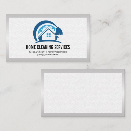 House Cleaning Logo | Kranken Visitekaartje (Voorkant / Achterkant)