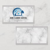 House Cleaning Logo | Marmer Visitekaartje (Voorkant / Achterkant)
