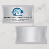 House Cleaning Logo | Staalborstel Visitekaartje (Voorkant / Achterkant)