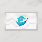 House Cleaning Logo | Zeep Suds Bubbles Visitekaartje (Achterkant)