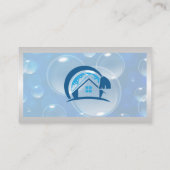 House Cleaning Logo | Zeepbellen Visitekaartje (Achterkant)