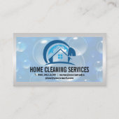 House Cleaning Logo | Zeepbellen Visitekaartje (Voorkant)
