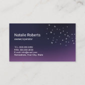 House Cleaning Maid Feather Duster Deep Paars Visitekaartje (Achterkant)