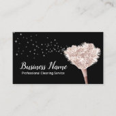 House Cleaning Maid Feather Duster Housekeeping Visitekaartje (Voorkant)