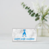House Cleaning Maid Logo | Spuitwater Visitekaartje (Staand voorkant)