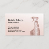 House Cleaning Maid Service Blush Pink Typografie Visitekaartje (Achterkant)