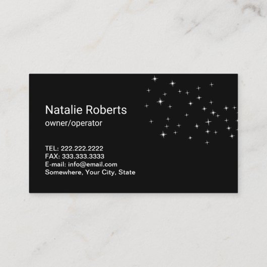 House Cleaning Maid Service Floral Feather Duster Visitekaartje (Achterkant)