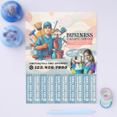 House cleaning Maid Service Flyer Tear Off Strips (Enkel)