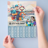 House cleaning Maid Service Flyer Tear Off Strips (Hand)